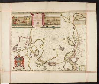 Mapa bieguna północnego i przyległych części, z „Atlasu angielskiego” autorstwa English School