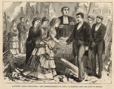 Małżeństwo wśród ruin Chicago autorstwa English School