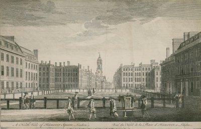 Północny widok na Hanover Square w Londynie autorstwa English School