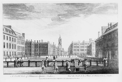 Północny widok na Hanover Square w Londynie autorstwa English School