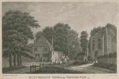 Malowniczy widok w pobliżu Paddington, Middlesex autorstwa English School