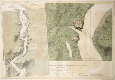 Plan Fort Montgomery i Fort Clinton, 1774-1779 autorstwa English School