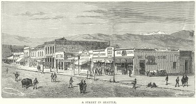Ulica w Seattle (grawerunek) autorstwa English School
