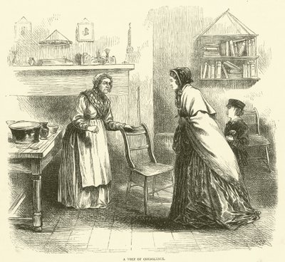 Wizyta kondolencyjna (grawerunek) autorstwa English School
