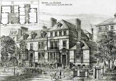 Abbey Place, St.Johns Wood, z The Building News, 18 stycznia 1878 r. autorstwa English School