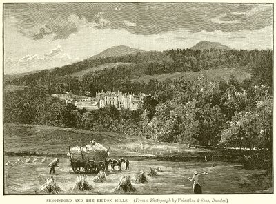 Abbotsford i Eildon Hills autorstwa English School