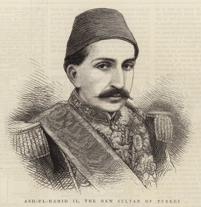 Abd-ul-Hamid II, nowy sułtan Turcji (rycina) autorstwa English School
