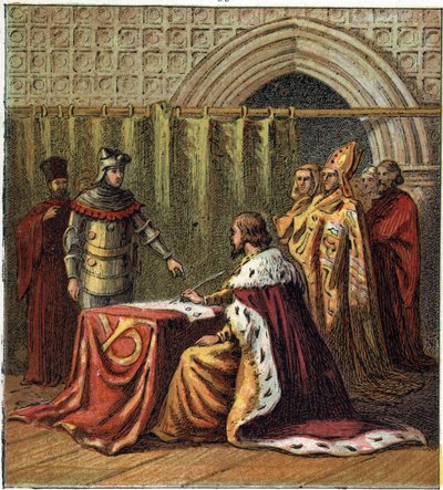 Abdykacja króla Anglii Ryszarda II (1367-1400) w 1399 na rzecz jego kuzyna Henryka (Henryk IV z Anglii autorstwa English School