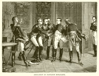 Abdykacja Napoleona Bonaparte autorstwa English School