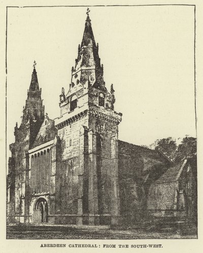 Katedra w Aberdeen, od południowego zachodu autorstwa English School