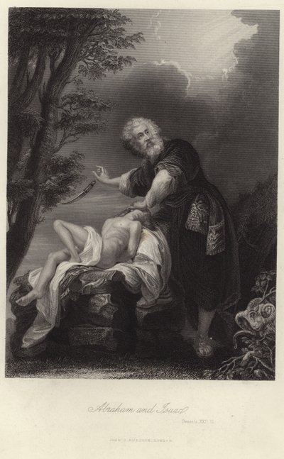 Abraham i Izaak autorstwa English School
