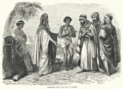 Abraham i synowie Heta (rycina) autorstwa English School
