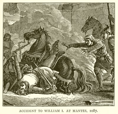 Wypadek Wilhelma I w Mantes, 1087 autorstwa English School
