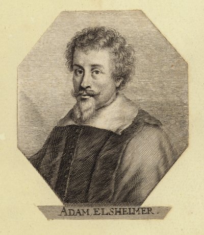 Adam Elsheimer, niemiecki artysta. Grawerowanie autorstwa Johanna Georga Waldreicha. autorstwa English School