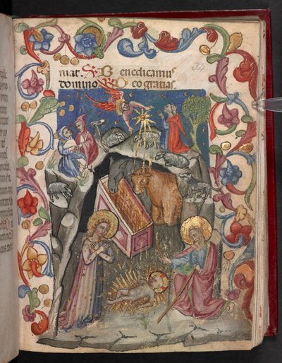 Dodać. 17466, f.34r Narodzenia autorstwa English School