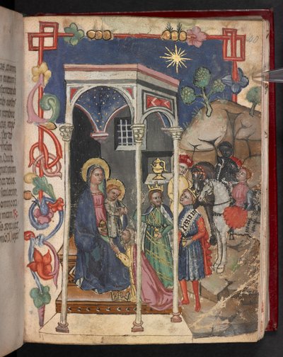 Dodać. 17466, f.40r Adoracja Trzech Króli autorstwa English School
