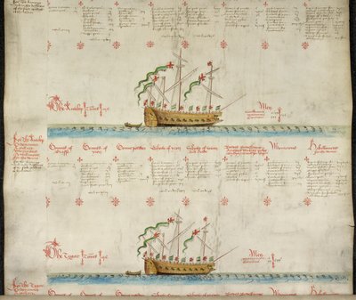 Dodaj MS 22047 The galeass The Antelop and The Tegar, z „The Anthony Roll” autorstwa English School