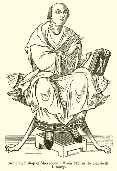 Adhelm, biskup Sherborne autorstwa English School