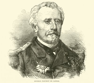 Admirał Fleuriot de Langle, listopad 1870 autorstwa English School