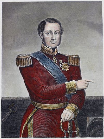 Admirał Hamelin (kolorowy grawerunek) autorstwa English School