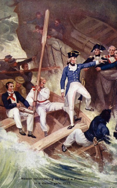 Admirał Lord Nelson (kolorowa litografia) autorstwa English School