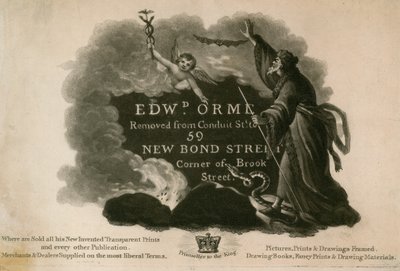 Reklama dla Edwarda D Orme, drukarzy i oprawców zdjęć autorstwa English School