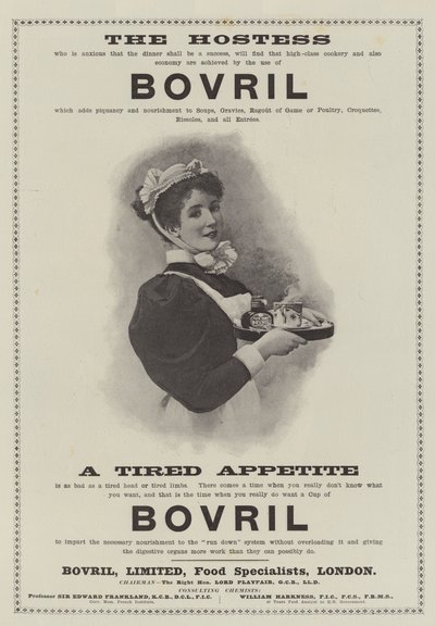Reklama, Bovril (grawerowanie) autorstwa English School