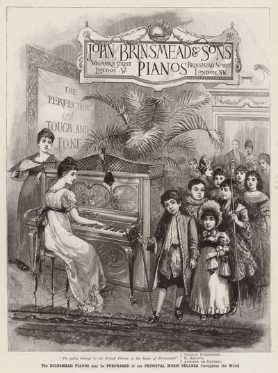 Reklama, pianina Brinsmead autorstwa English School
