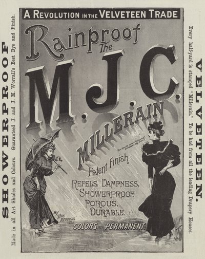 Reklama, M J C Millerain (grawerowanie) autorstwa English School