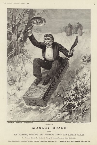 Reklama mydła marki Brookes Monkey autorstwa English School