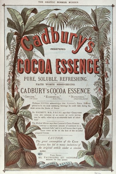 Reklama Cadburys Cocoa Essence, z The Graphic, 1878 autorstwa English School