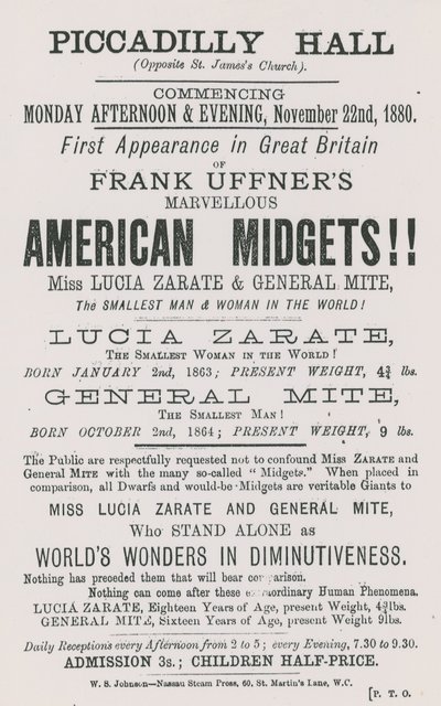 Reklama dla Franka Uffnersa American Midgets autorstwa English School