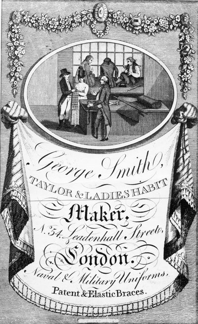 Reklama firmy George Smith, Taylor und Ladies Habit Maker autorstwa English School