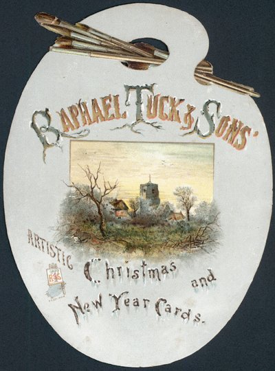 Reklama dla Raphael Tuck & Sons autorstwa English School
