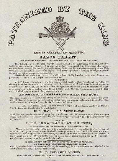Reklama słynnego tabletu z magnetyczną maszynką do golenia Rigges autorstwa English School