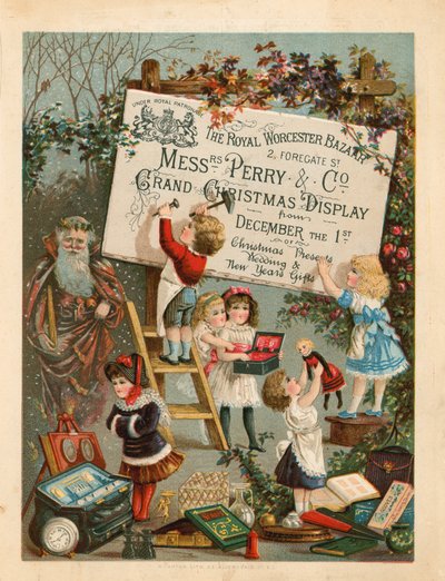 Reklama dla The Royal Worcester Bazaar, 2 Foregate Street, Londyn autorstwa English School