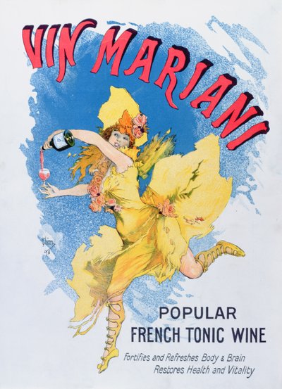 Reklama Vin Mariani z magazynu Teatr, 1901 autorstwa English School