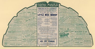 Ulotka reklamowa dla Teatru Metropole, Peckham, Londyn autorstwa English School