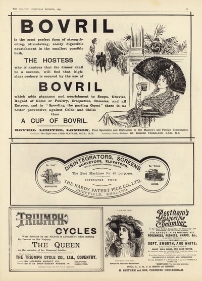 Rozprzestrzeniła się reklama z The Graphic Christmas Numer 1897 autorstwa English School