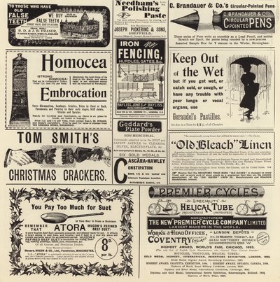 Rozprzestrzeniła się reklama z The Graphic Christmas Numer 1897 autorstwa English School