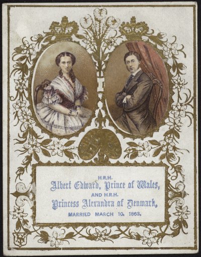 Albert Edward, książę Walii i księżniczka Aleksandra z Danii autorstwa English School