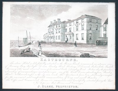 Hotel Albion, karta handlowa właściciela, J Blake autorstwa English School