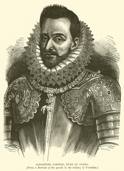 Aleksander Farnese, książę Parmy (grafika) autorstwa English School