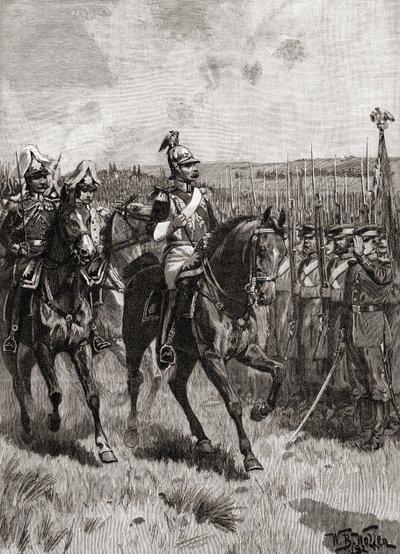 Aleksander II z Rosji przegląda swoją armię w Sewastopolu podczas wojny krymskiej autorstwa English School