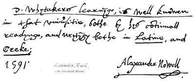 Alexander Nowell (wybitny boski) autorstwa English School