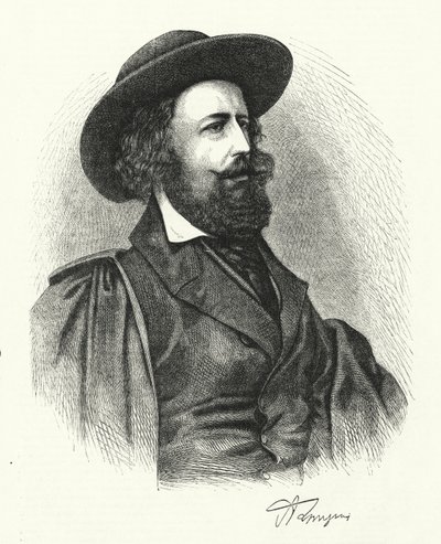 Alfred Lord Tennyson (grawerowanie) autorstwa English School