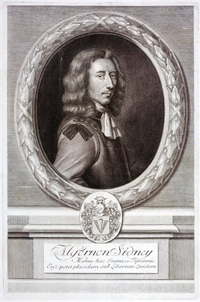 Algernon Sidney , angielski republikański teoretyk polityczny i żołnierz (grafika) autorstwa English School