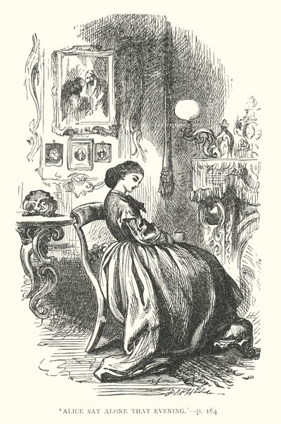 "Alice siedziała sama tego wieczoru" (rycina) autorstwa English School