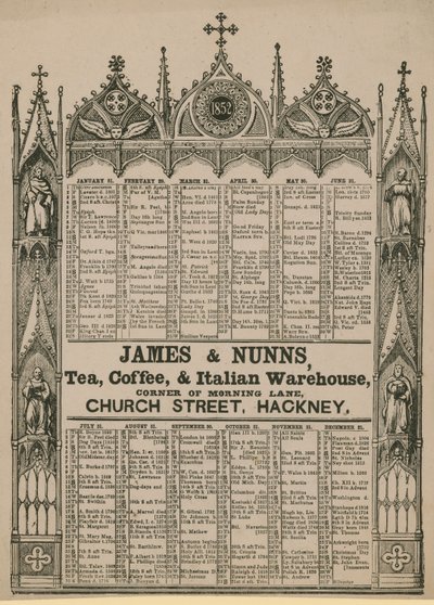 Almanach wydany przez Jamesa i Nunns autorstwa English School