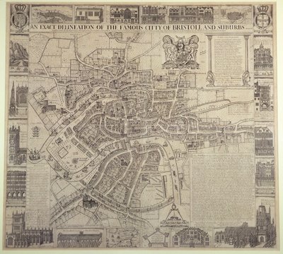 „Dokładny opis słynnego miasta Bristol i przedmieść”, James Millerd, wyd. 1673 autorstwa English School